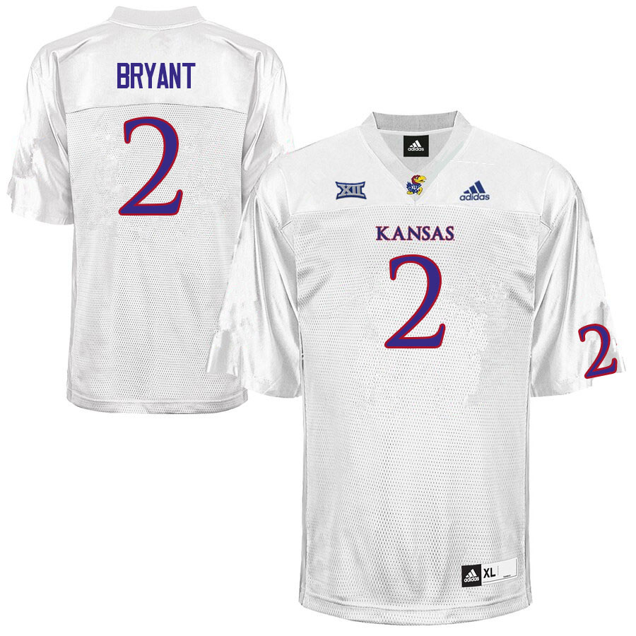 Men #2 Jacobee Bryant Kansas Jayhawks College Football Jerseys Sale-White - Click Image to Close